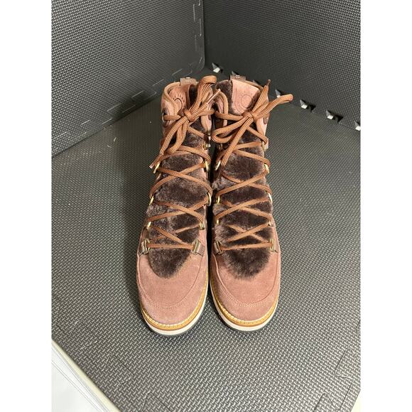 Cole Haan ZeroGrand Luxe Water Resistant Hiker Boot Chestnut Size 8 B - Picture 2 of 8